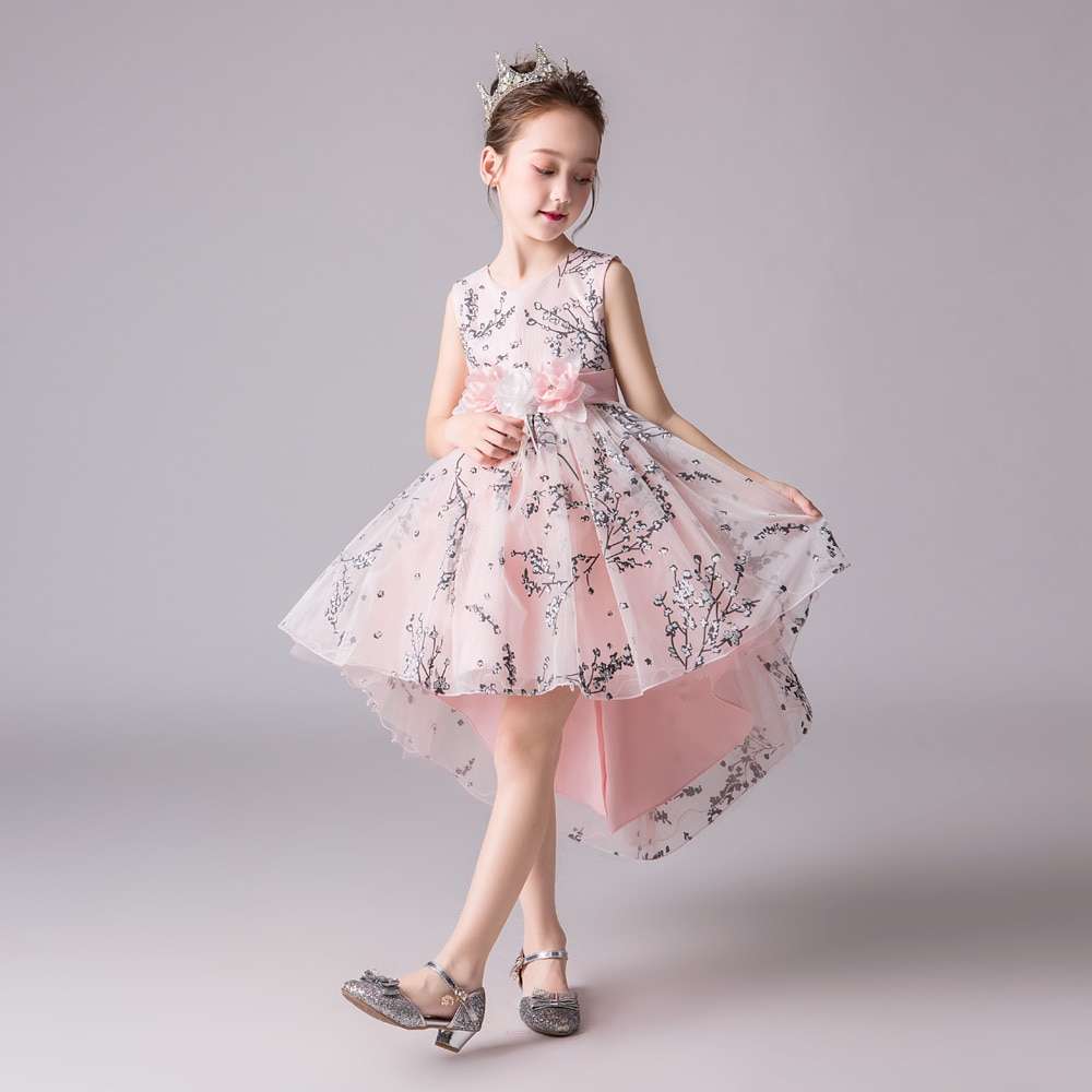 Flower Girl Dress | Evening Formal dresses | Wedding party Dress | girls trailing Dress | Puffy Dress for Toddler Girls Tutu Dress-CheekyMeeky