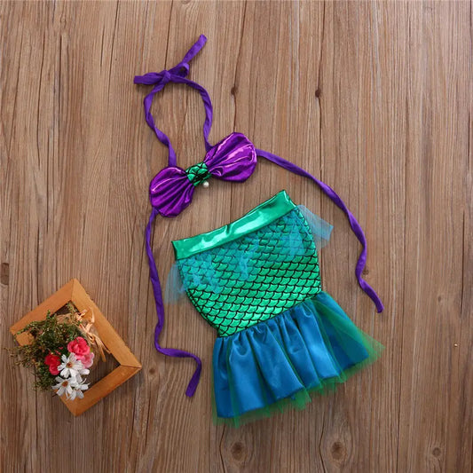 Toddler Mermaid Girl Princess Dresses, Girls Swimming Mermaid Tail Sets, Little Mermaid Tail Costume, Mermaid Birthday dress