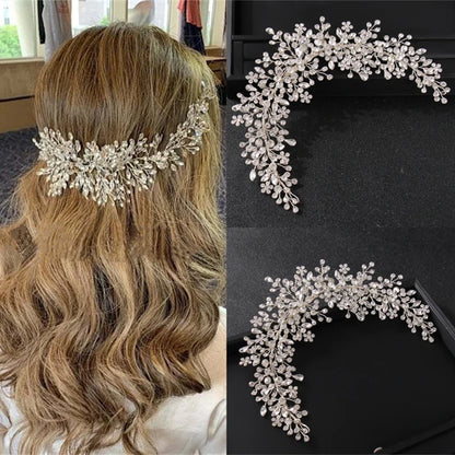 Rhinestone Bridal Wedding Headbands Tiaras Hairbands For Women Bridal Wedding Hair Accessories Jewelry Gift