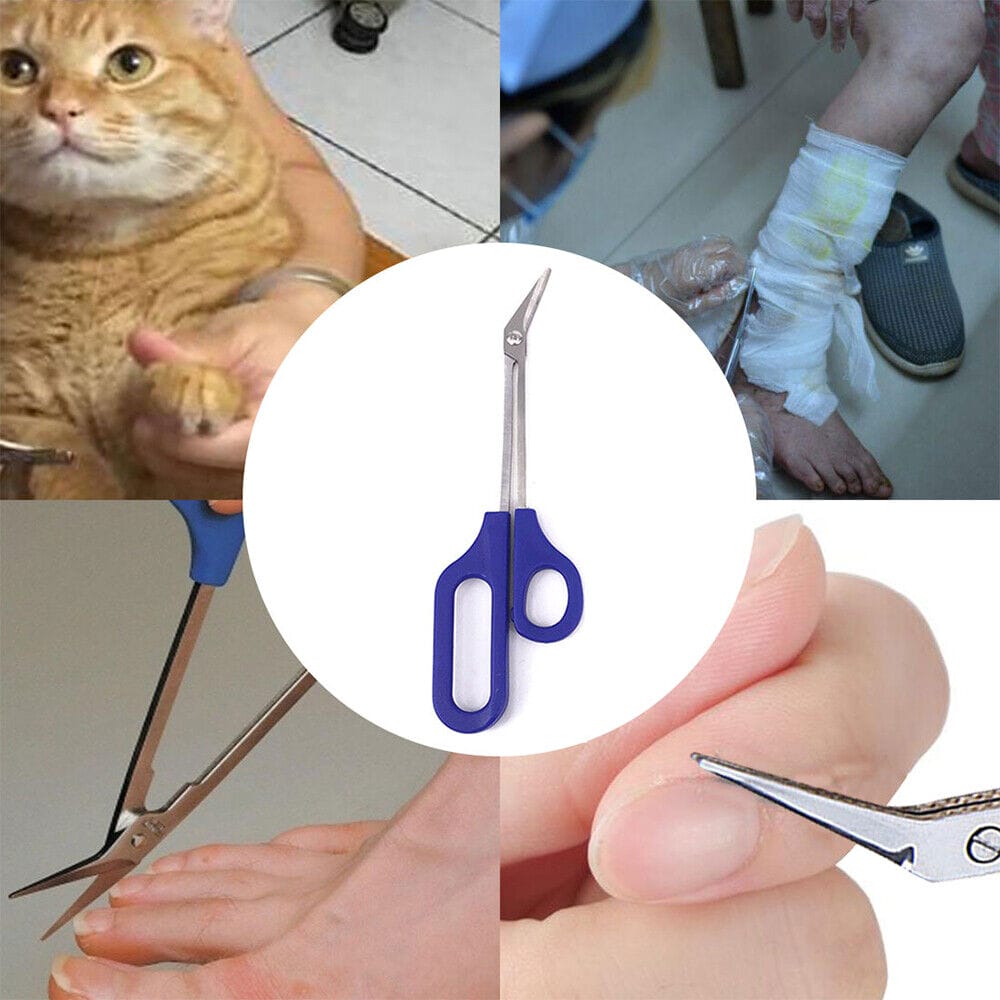 20cm Long Reach Easy Grip Toe Nail Scissor Trimmer For Disabled Manicure Pedicure