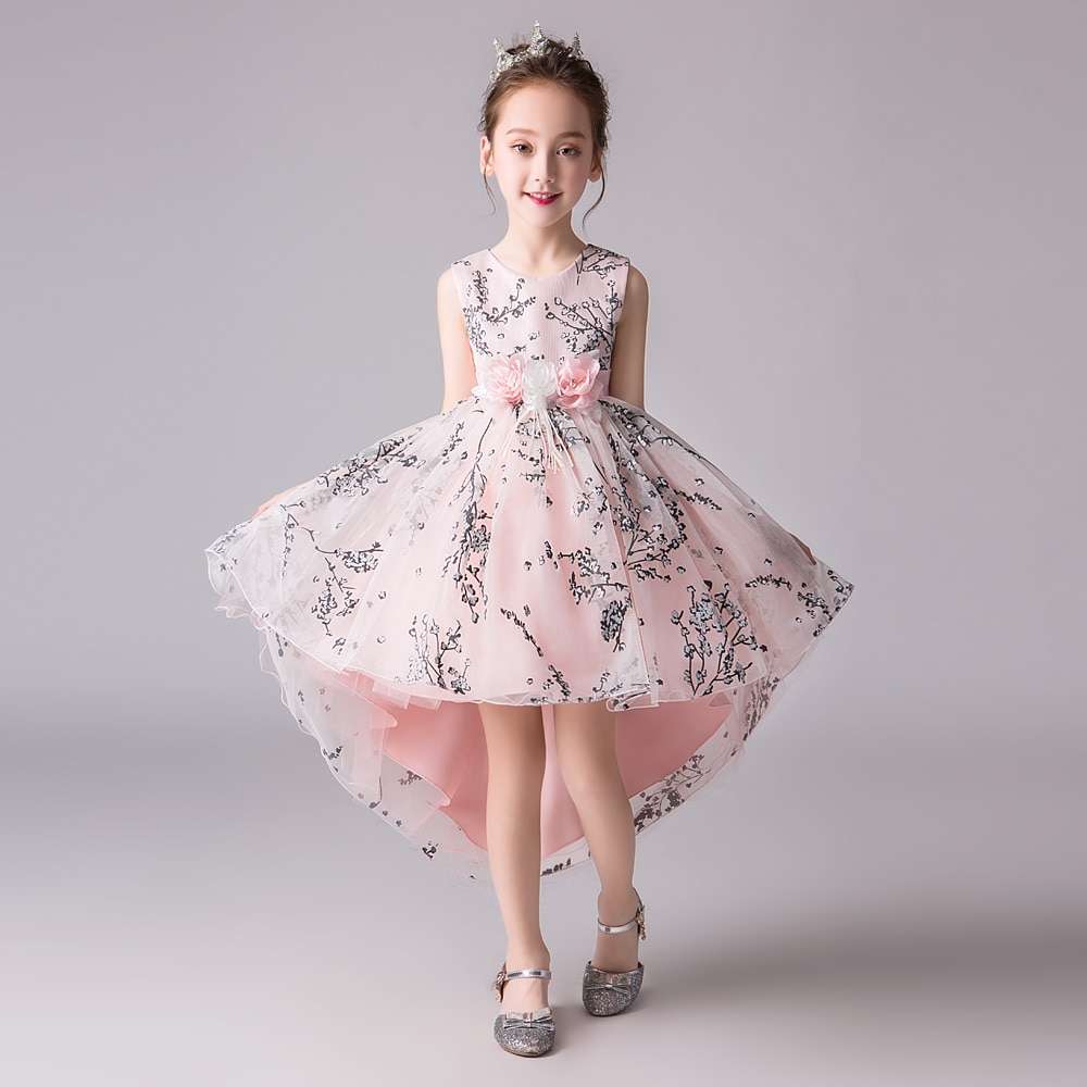 Flower Girl Dress | Evening Formal dresses | Wedding party Dress | girls trailing Dress | Puffy Dress for Toddler Girls Tutu Dress-CheekyMeeky