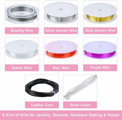 4-layer 2880Pcs Beads Charms Findings Beading Wire Kit For DIY Bracelets Necklace Earrings Deluxe Jewelry Making Supplies Kit-CheekyMeeky