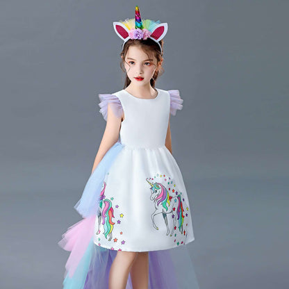 Unicorn Party Dress, Girls Unicorn Dress up, Girls Dress, Girls Birthday Dress, Unicorn Costume, Girls Unicorn Outfit, Unicorn Dress For Girls