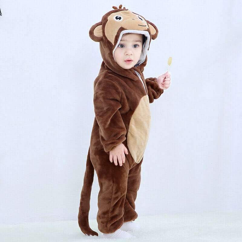 Boys and Girls bodysuit, Baby Rompers, Winter Costume, Cosplay Costume, animal Costumes, Kids Overall Animals monkey Unicorn tiger-CheekyMeeky