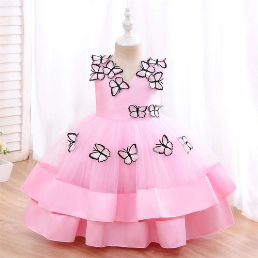 Enchanting Butterfly Kids Party Dresses | Butterfly Princess Dress & Flower Girl Tutu Dresses for Girls-CheekyMeeky