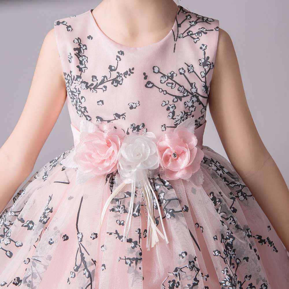 Flower Girl Dress | Evening Formal dresses | Wedding party Dress | girls trailing Dress | Puffy Dress for Toddler Girls Tutu Dress-CheekyMeeky