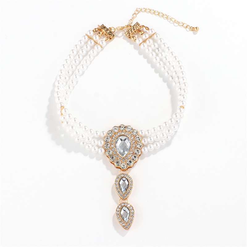 Bridal jewelry set, Bridal choker necklace, Wedding choker, white pearl jewelry set, bridesmaid jewelry, Pearls Choker Set