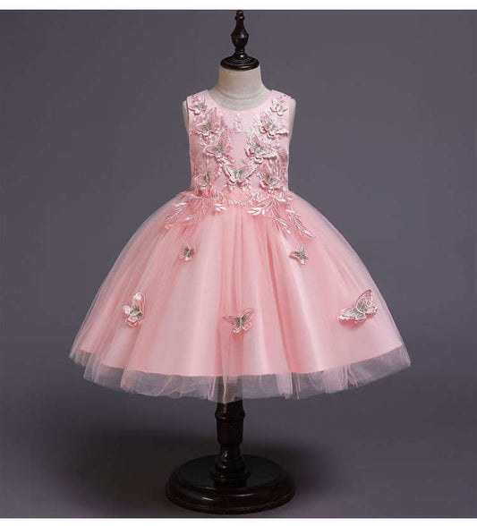 Pink Girls Dresses | Butterfly Party Dress | Wedding Gown | Butterfly Tutu Dress | Flower Girl Dresses | Butterfly BirthdayDress