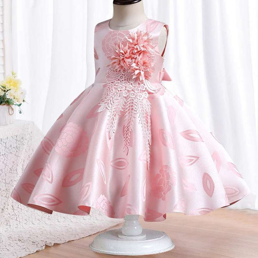 Girls Tutu Dress, Girls Birthday Dress, Pink Dress for birthday Girl, Girls Bridesmaid Dress, flower girl dress-CheekyMeeky