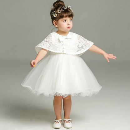 Baby white dress for baptism Christening gown, flower girl dress, Perfect for church dress, Baptism dress for baby girl, Toddler lace dress, Baby Birthday Wedding Party Prom Evening Dress
