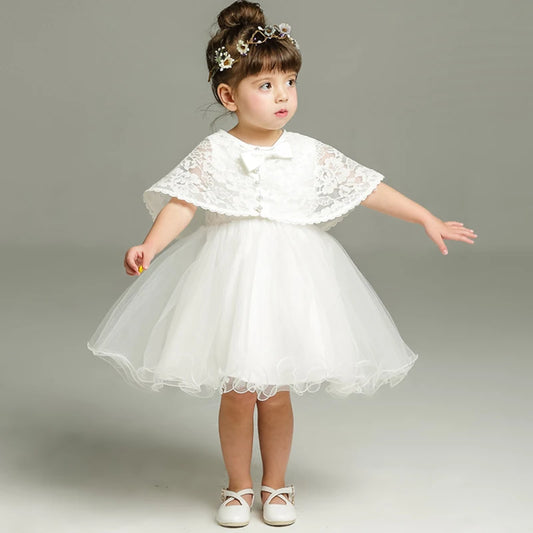 Baby white dress for baptism Christening gown, flower girl dress, Perfect for church dress, Baptism dress for baby girl, Toddler lace dress, Baby Birthday Wedding Party Prom Evening Dress
