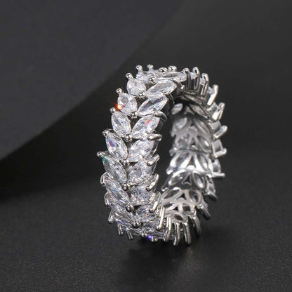 Teardrop Silver Wedding Necklace Earrings Bracelet Ring Set | Bridal Necklace Set | CZ Wedding Necklace Set | Crystal Bridal Set