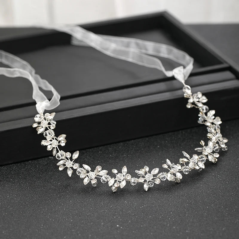 Silver Color Headbands For Women Bride Handmade Crystal Rhinestone Tiaras Hairbands Wedding Hair Accessories Queen Headband Gift-CheekyMeeky